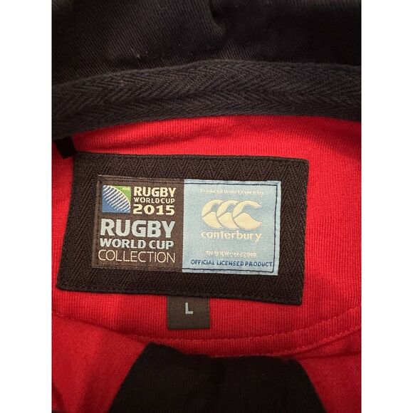 Rugby World Cup Collection England 2015 Color Block Polo Shirt Men's Large - Picture 4 of 8